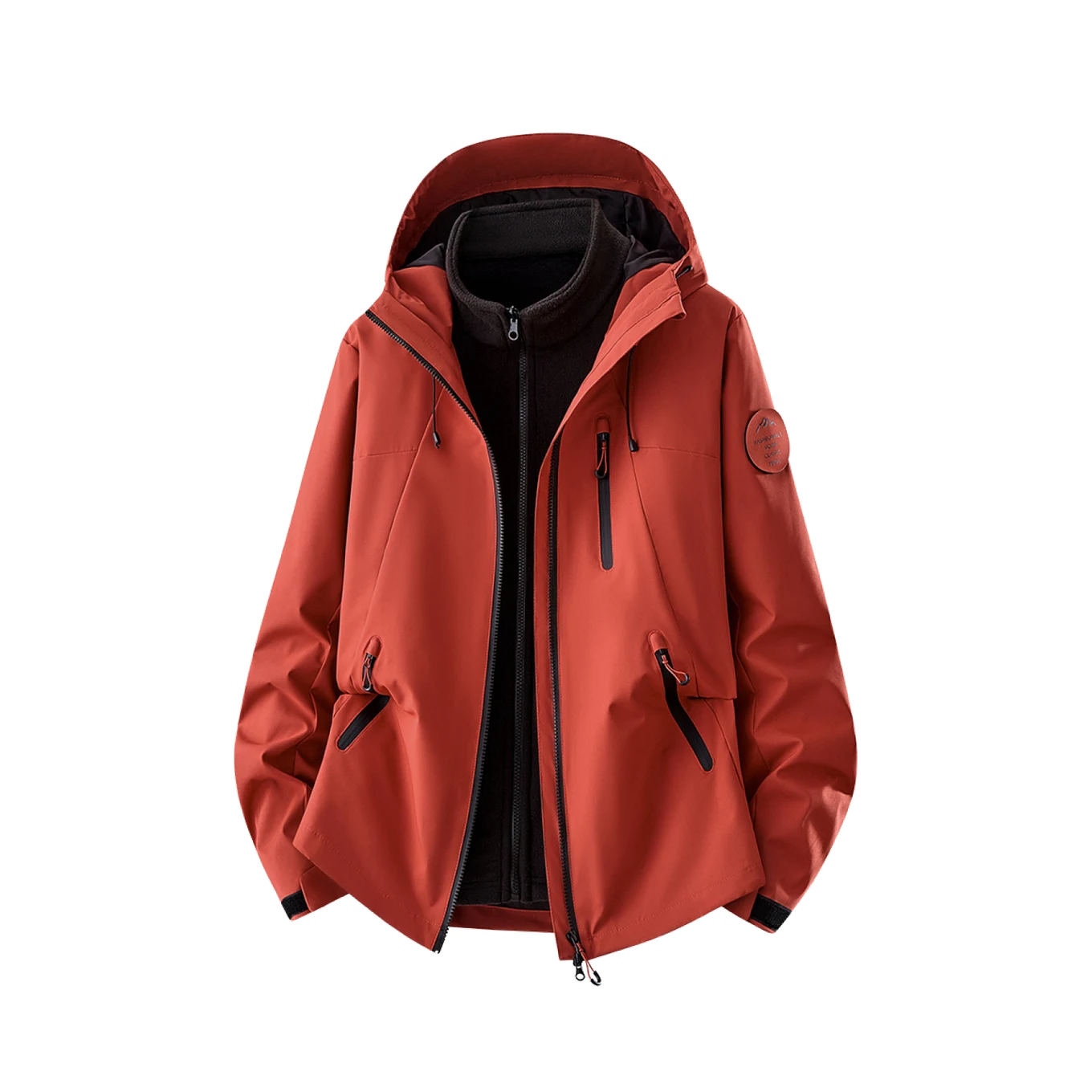 Summit Grid Shell in Crimson
