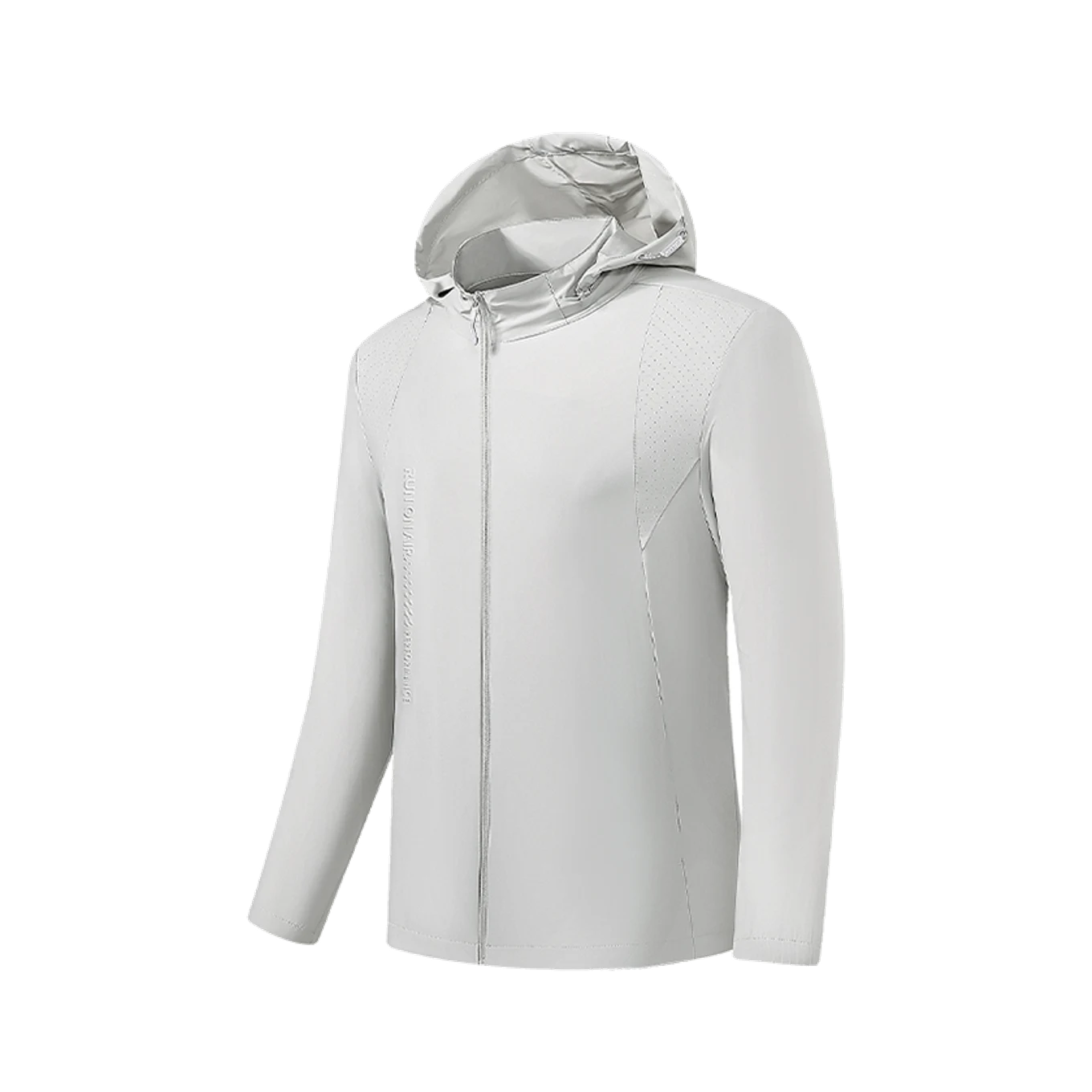 Trail Hooded Layer in Fog white