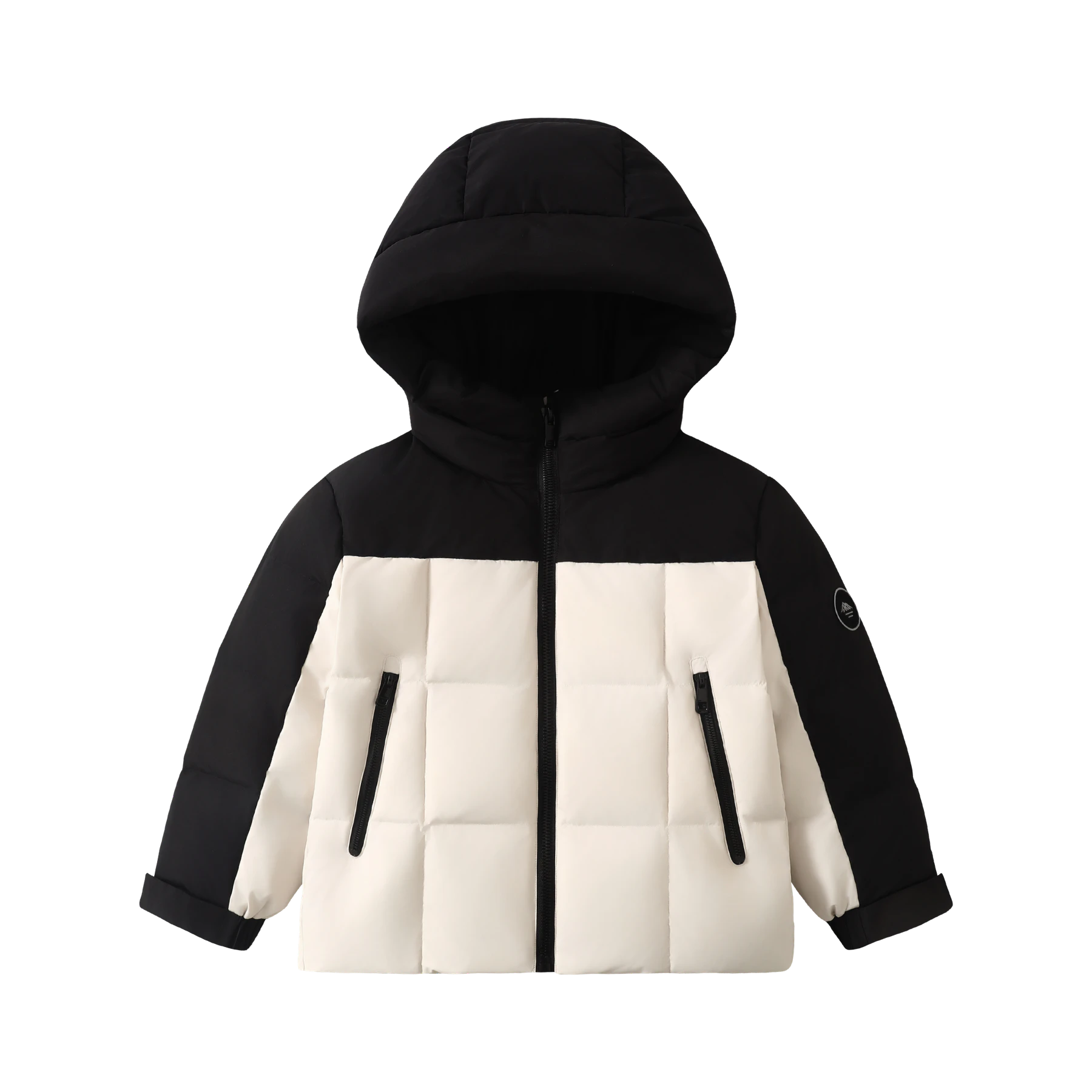 Alpine Block Down Jacket in Fog white