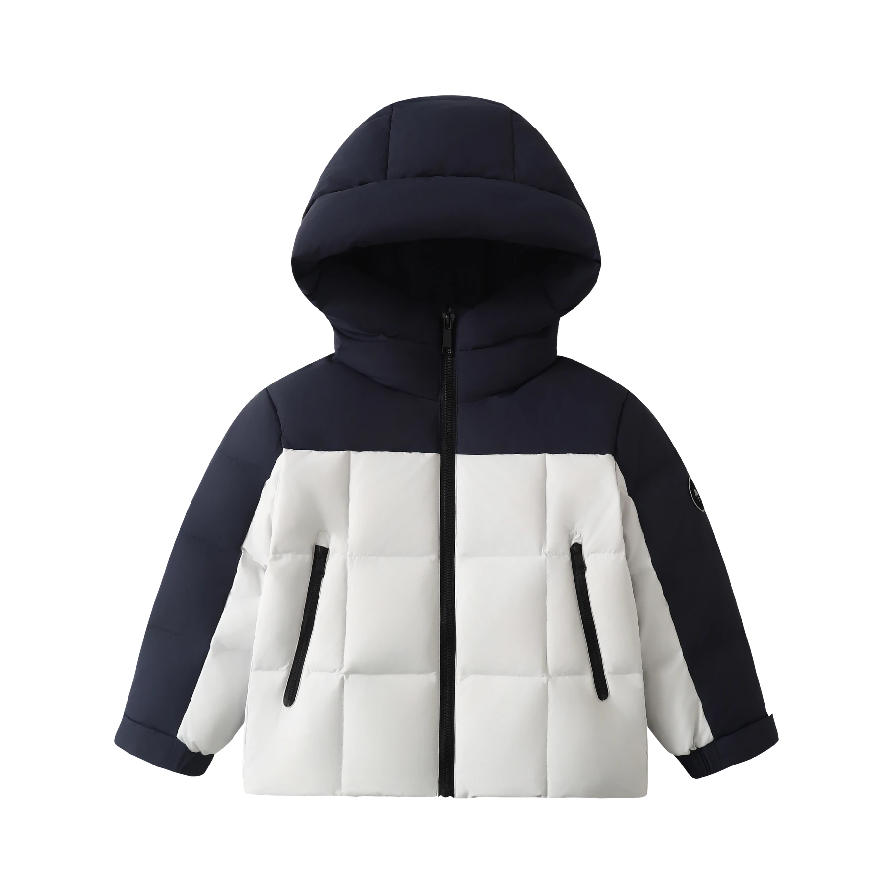 Alpine Block Down Jacket in Highland navy