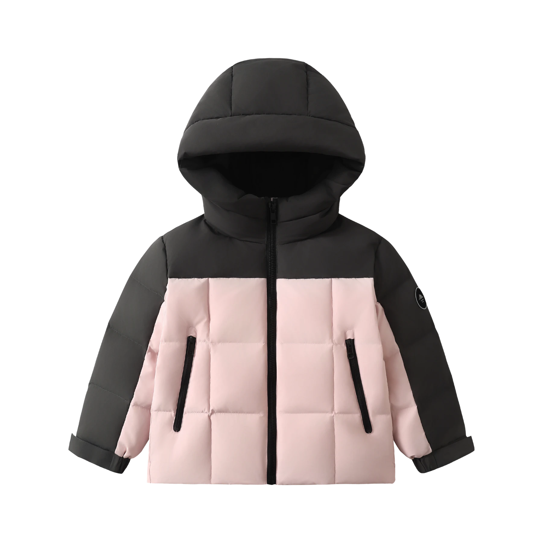 Alpine Block Down Jacket in Heather pink