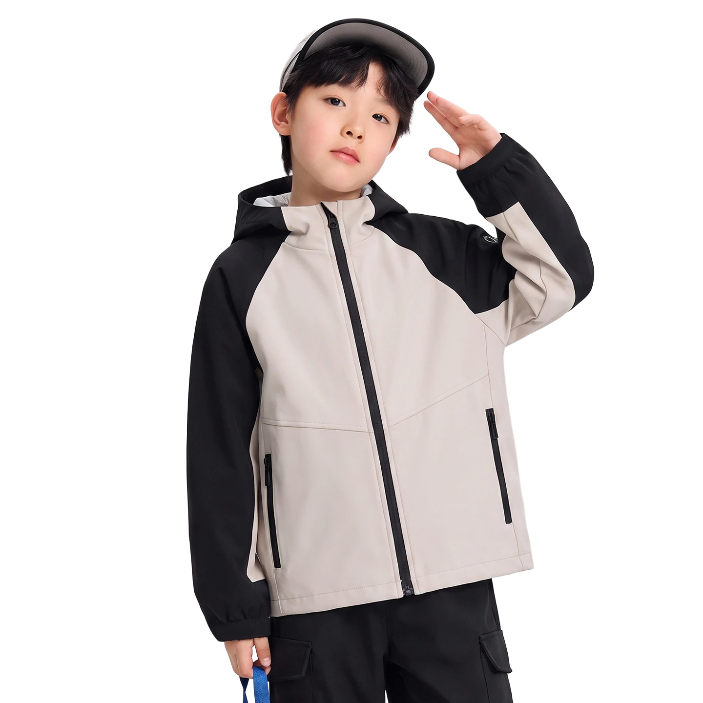 Colourblock Softshell in Carbon black