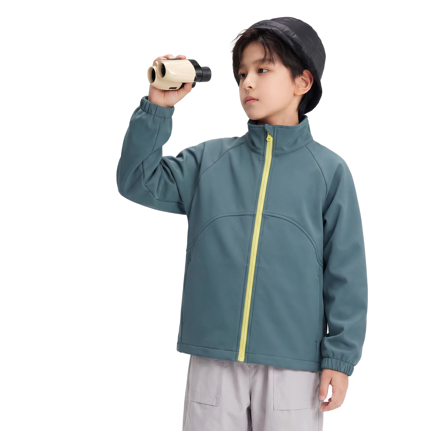 Stand-Collar Softshell in Trail green