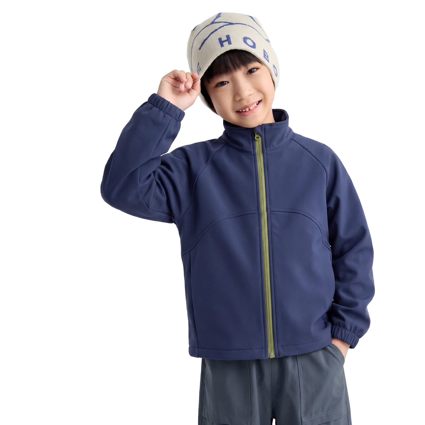 Stand-Collar Softshell in Highland navy