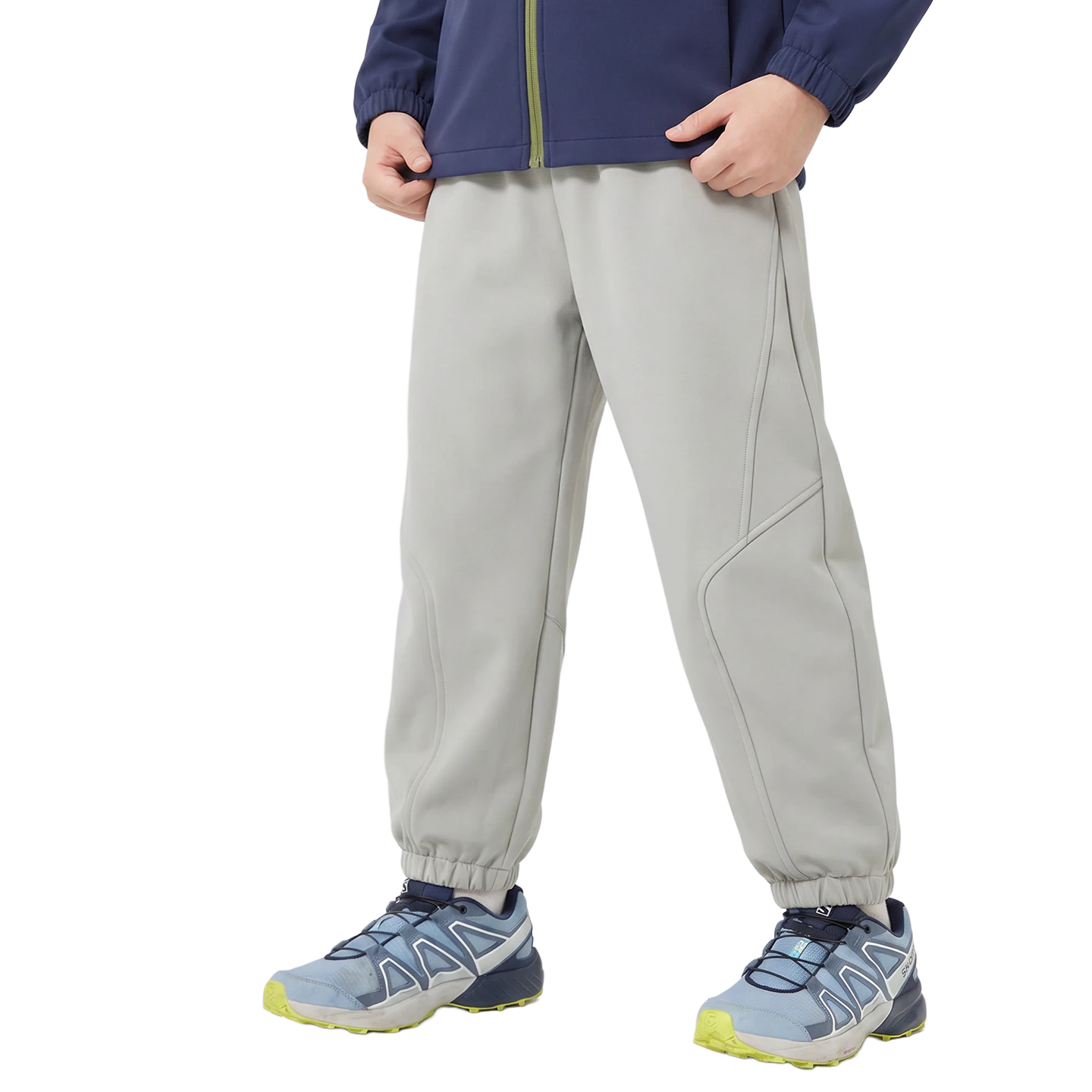 Articulated Softshell Jogger in Soft silver