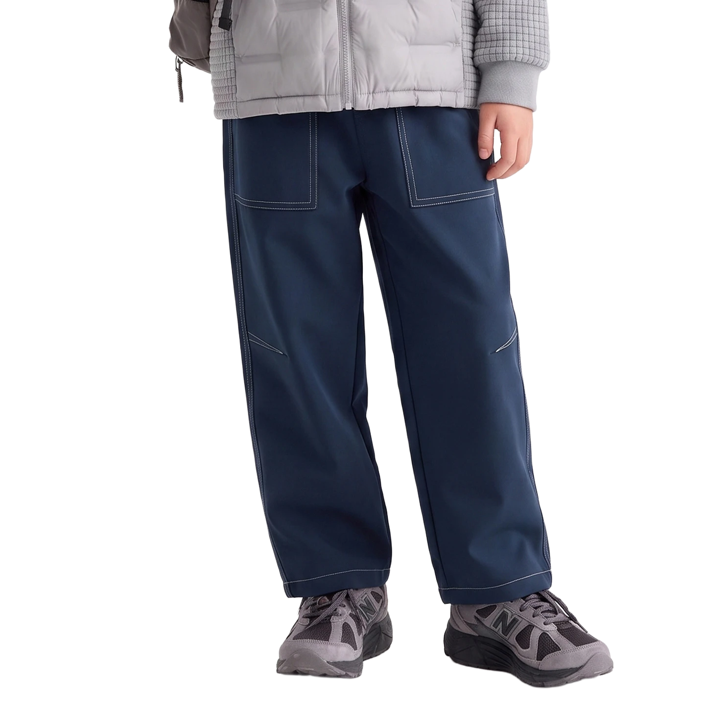 Contrast-Stitch Softshell Trouser in Highland navy