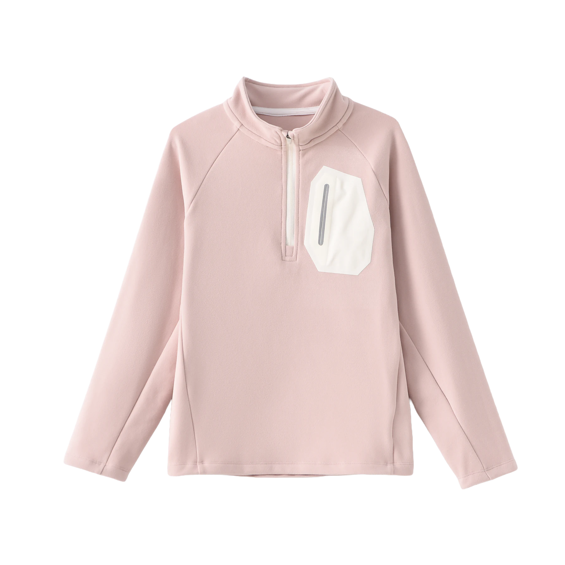 Cloud Half-Zip Sweatshirt in Heather pink